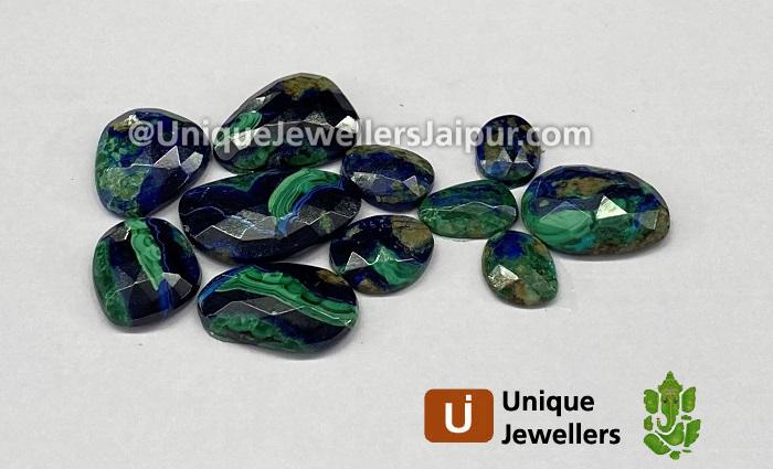 Azurite Malachite Rose Cut Slices