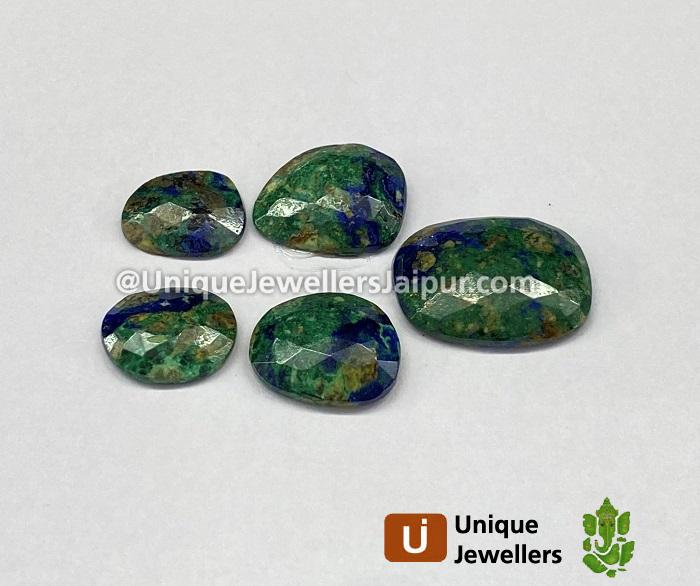 Azurite Malachite Rose Cut Slices