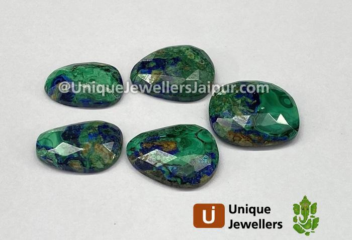 Azurite Malachite Rose Cut Slices