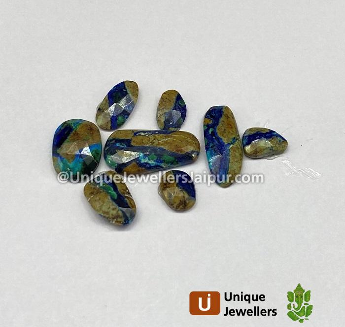 Azurite Malachite Rose Cut Slices