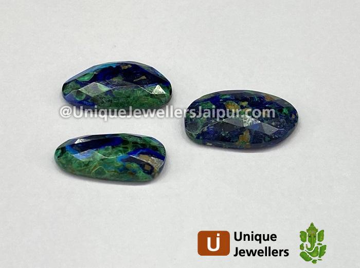 Azurite Malachite Rose Cut Slices