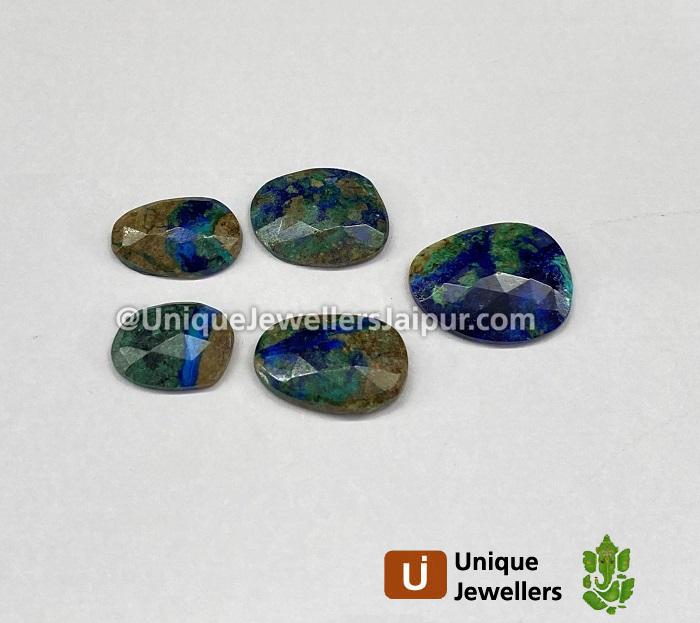 Azurite Malachite Rose Cut Slices