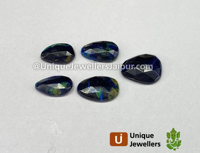 Azurite Malachite Rose Cut Slices