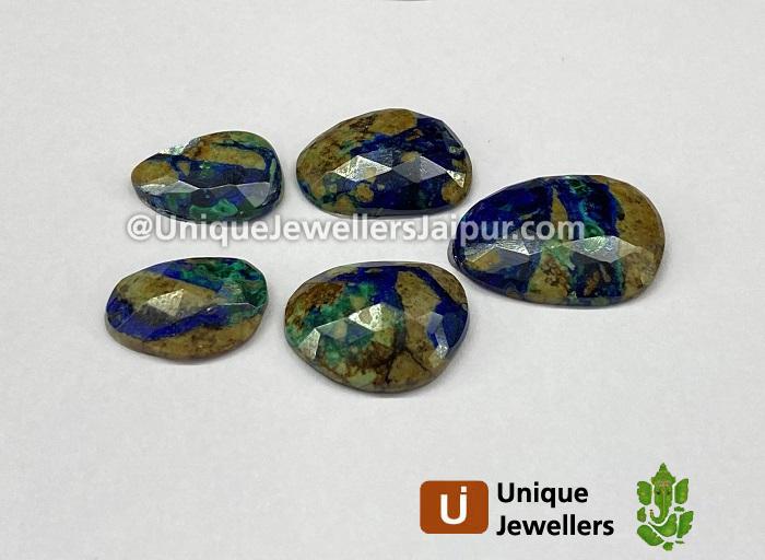 Azurite Malachite Rose Cut Slices