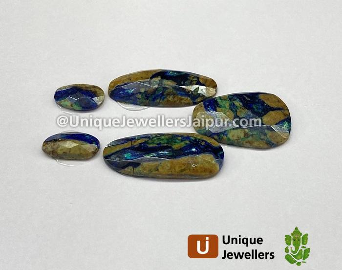 Azurite Malachite Rose Cut Slices