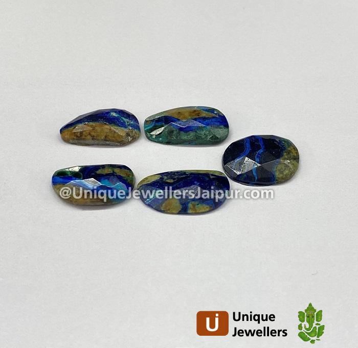 Azurite Malachite Rose Cut Slices