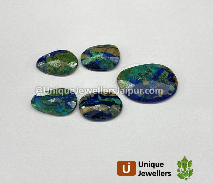 Azurite Malachite Rose Cut Slices