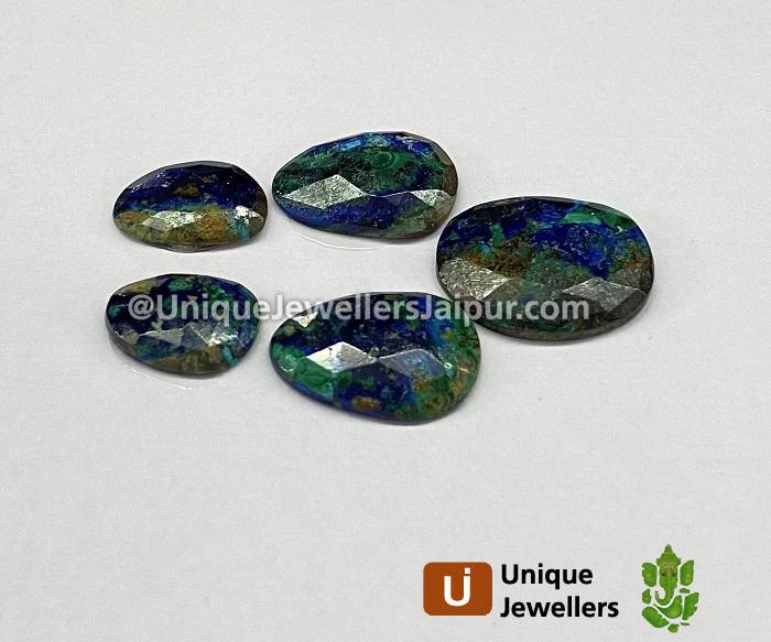 Azurite Malachite Rose Cut Slices