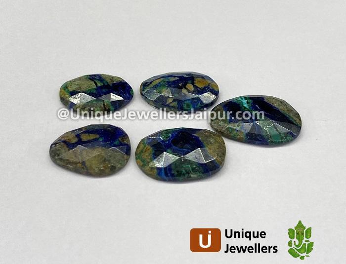 Azurite Malachite Rose Cut Slices