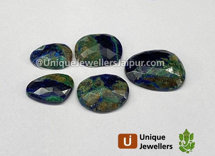 Azurite Malachite Rose Cut Slices