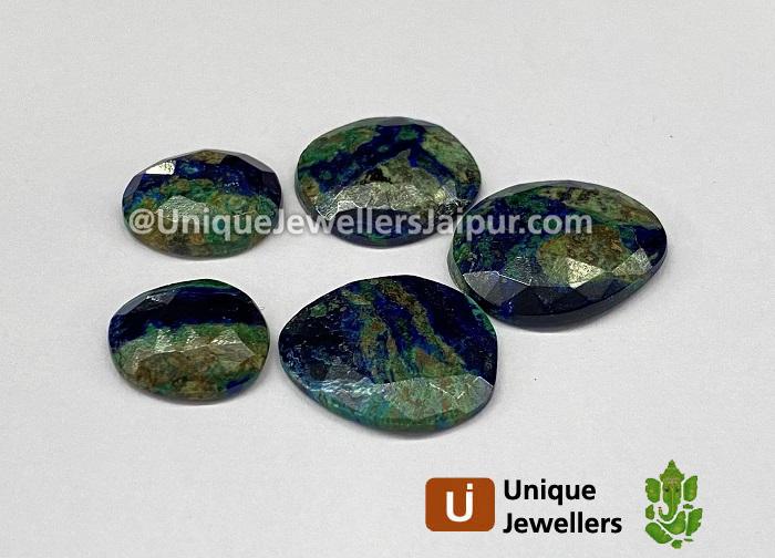 Azurite Malachite Rose Cut Slices