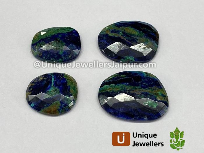 Azurite Malachite Rose Cut Slices