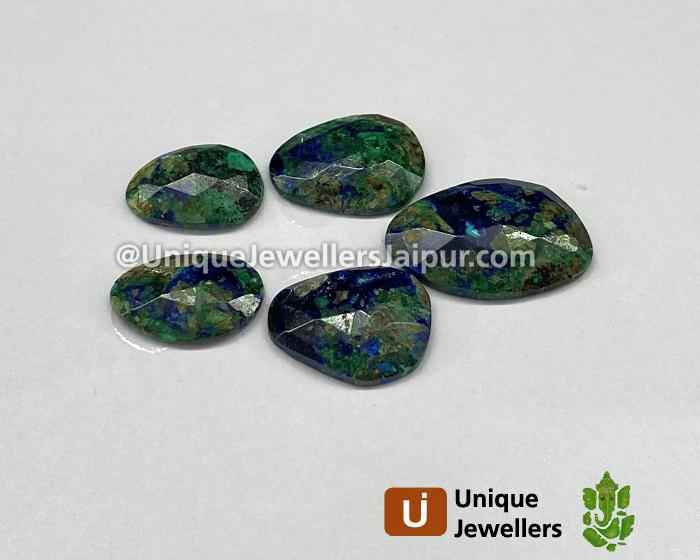 Azurite Malachite Rose Cut Slices