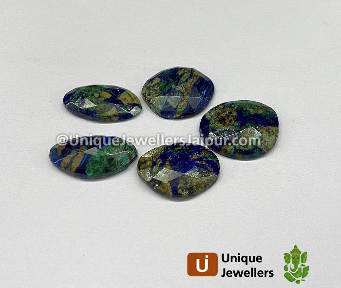 Azurite Malachite Rose Cut Slices