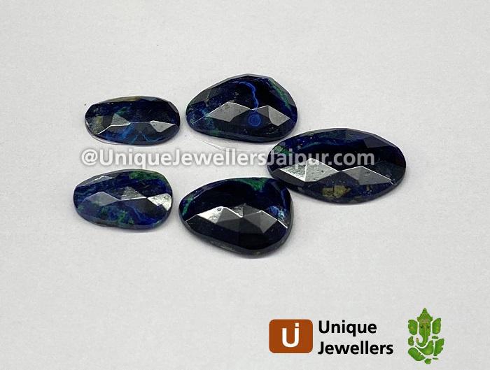 Azurite Malachite Rose Cut Slices