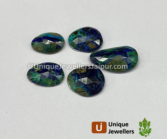 Azurite Malachite Rose Cut Slices