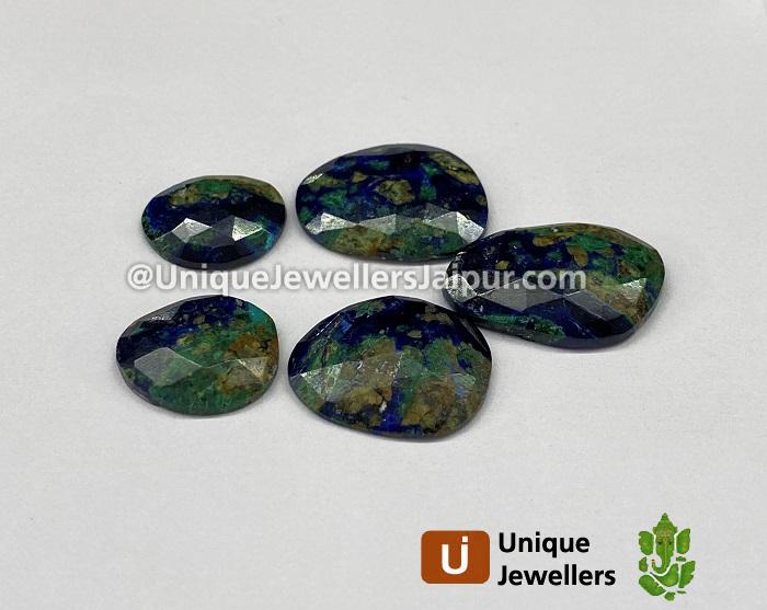 Azurite Malachite Rose Cut Slices