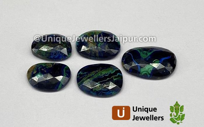 Azurite Malachite Rose Cut Slices