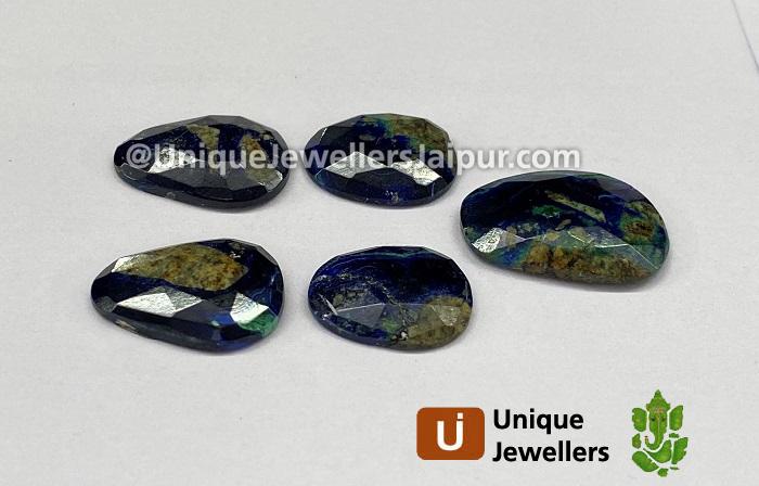 Azurite Malachite Rose Cut Slices