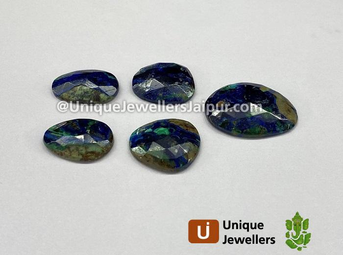 Azurite Malachite Rose Cut Slices