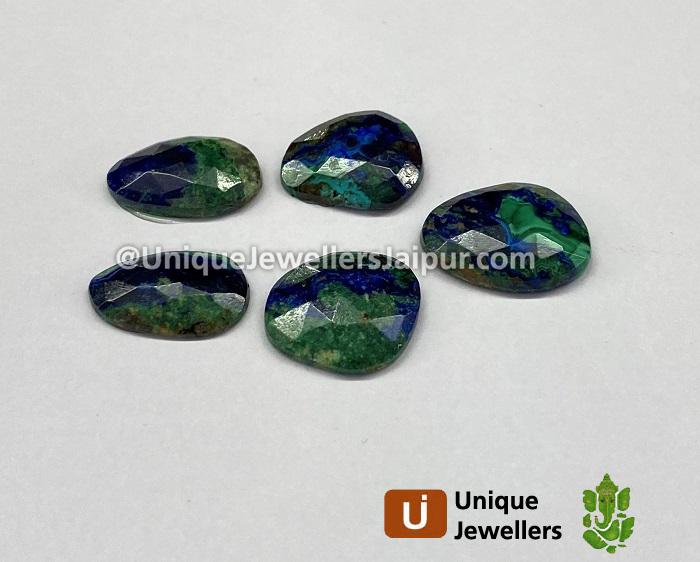 Azurite Malachite Rose Cut Slices