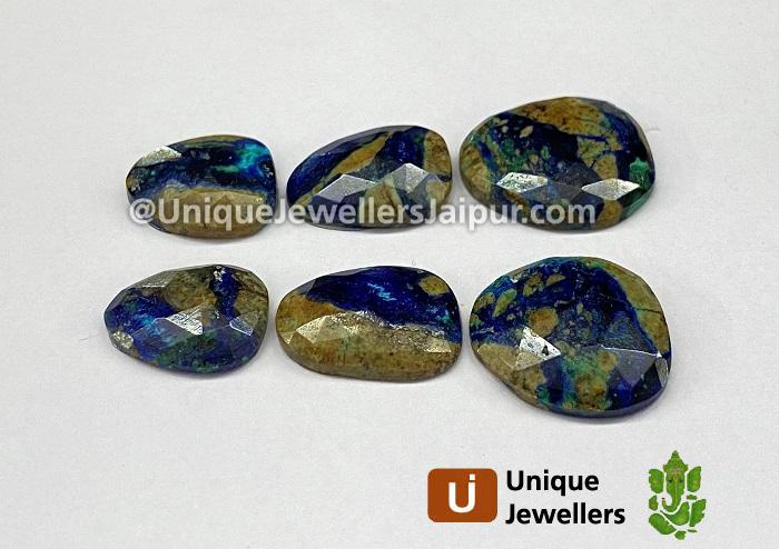 Azurite Malachite Rose Cut Slices