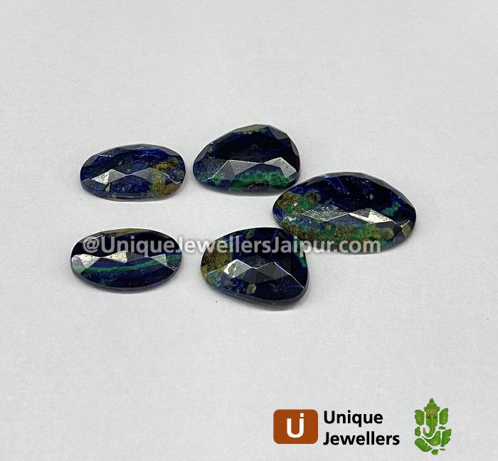 Azurite Malachite Rose Cut Slices