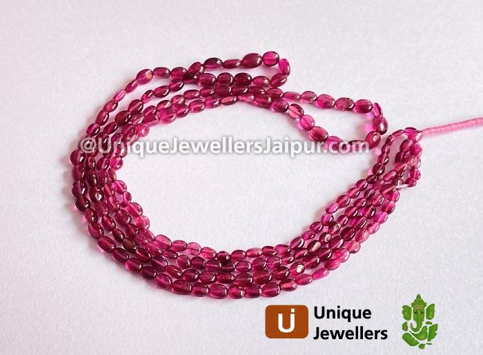 Rubellite Smooth Oval Beads