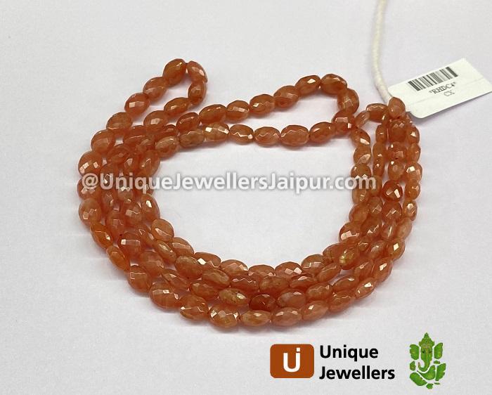 Rhodochrosite Faceted Oval Beads