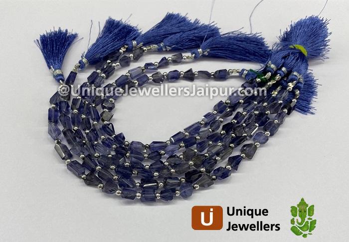 Iolite Faceted Nugget Beads