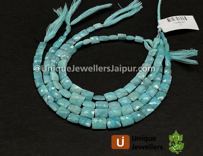 Peruvian Amazonite Faceted Chicklet Beads