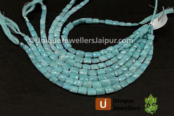 Peruvian Amazonite Faceted Chicklet Beads