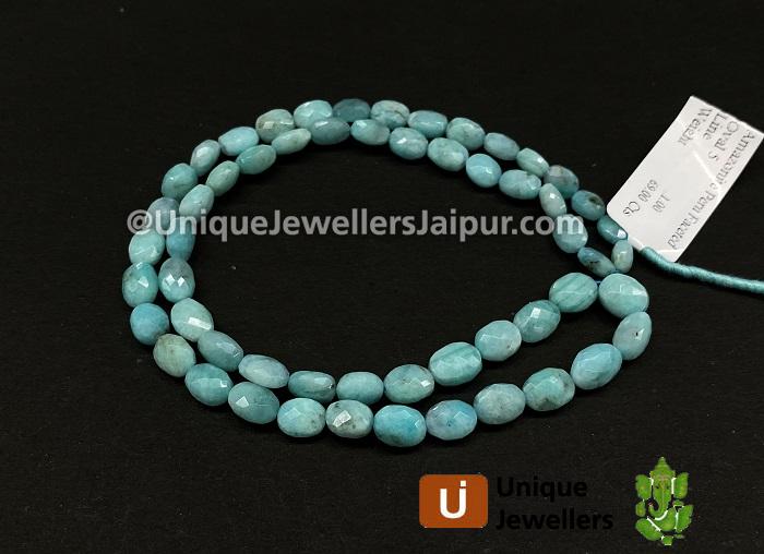 Peruvian Amazonite Faceted Oval Beads