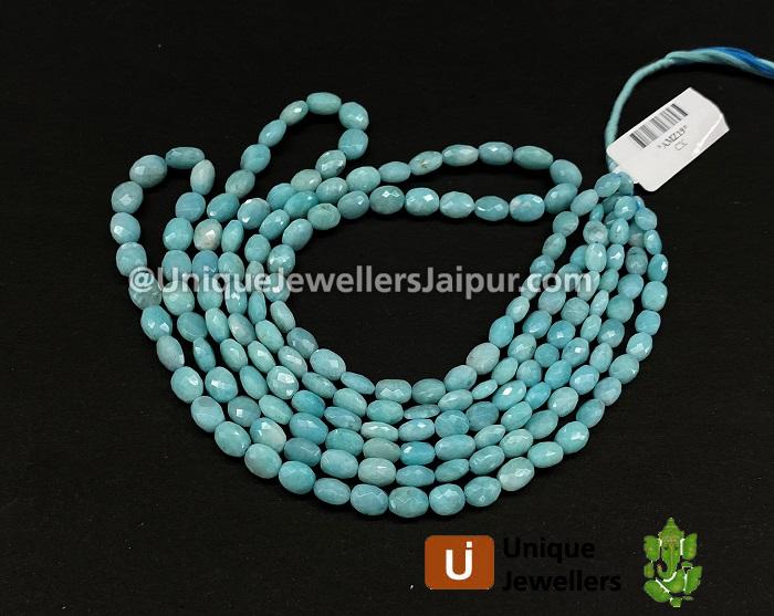 Peruvian Amazonite Faceted Oval Beads