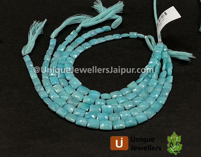Peruvian Amazonite Faceted Chicklet Beads