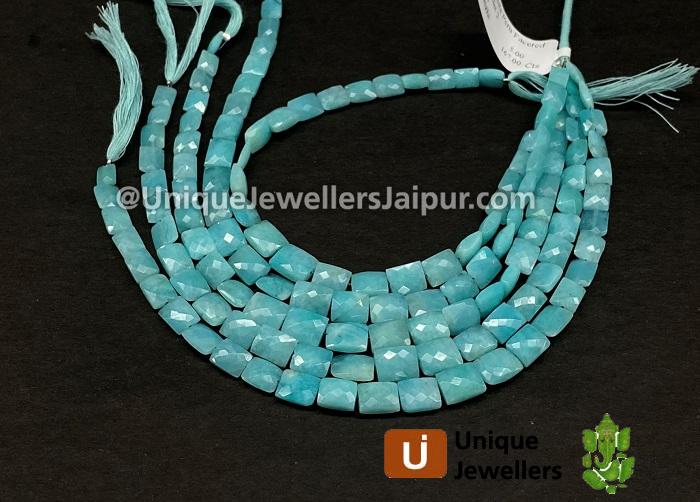 Peruvian Amazonite Faceted Chicklet Beads