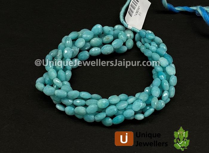 Peruvian Amazonite Faceted Oval Beads