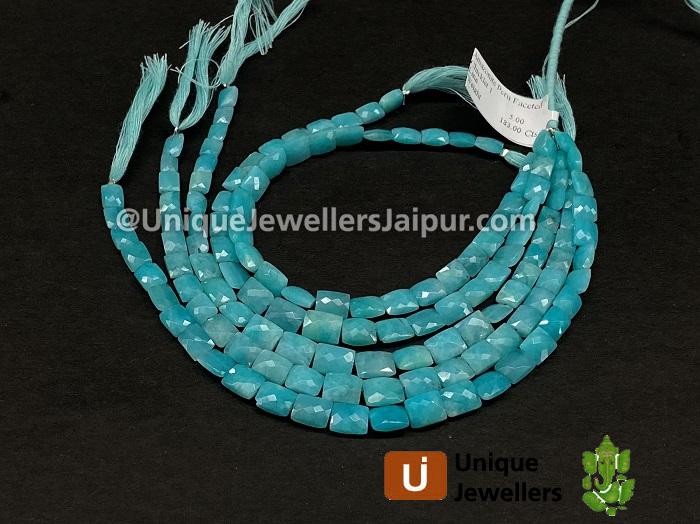 Peruvian Amazonite Faceted Chicklet Beads