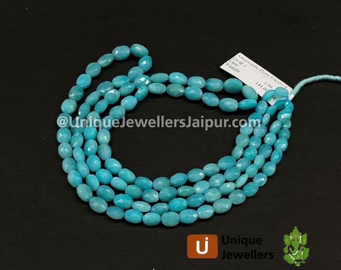Peruvian Amazonite Faceted Oval Beads