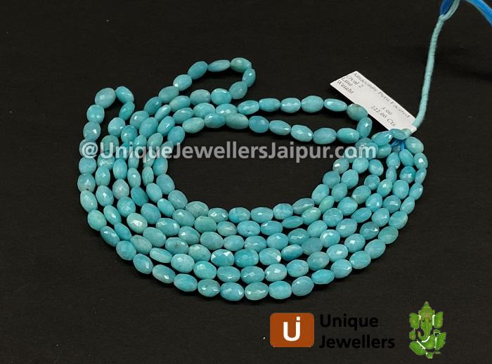 Peruvian Amazonite Faceted Oval Beads