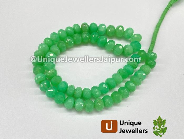 Chrysoprase Far Faceted Roundelle Beads