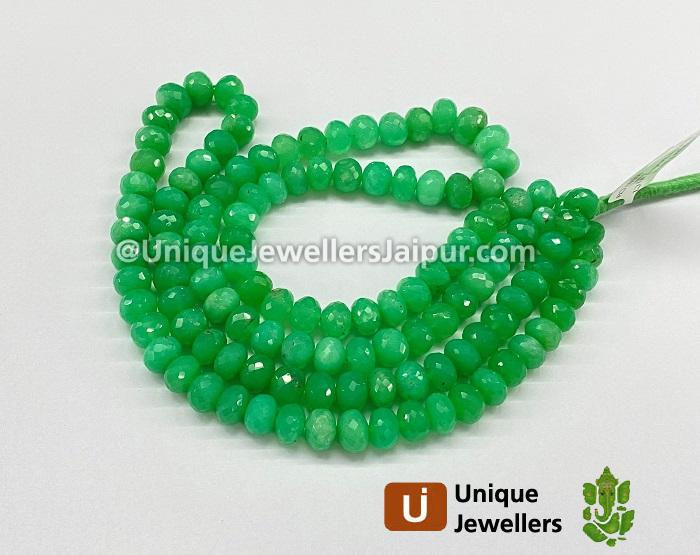 Chrysoprase Far Faceted Roundelle Beads