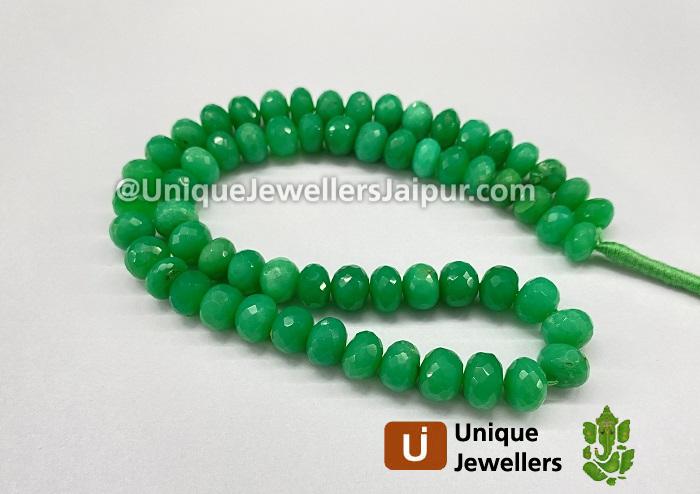 Chrysoprase Far Faceted Roundelle Beads