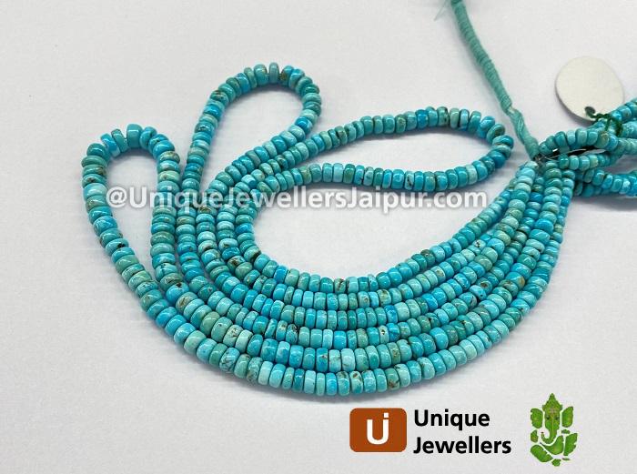 Turquoise Smooth Tyre Beads