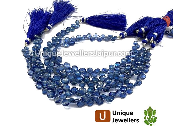 Kyanite Smooth Heart Beads