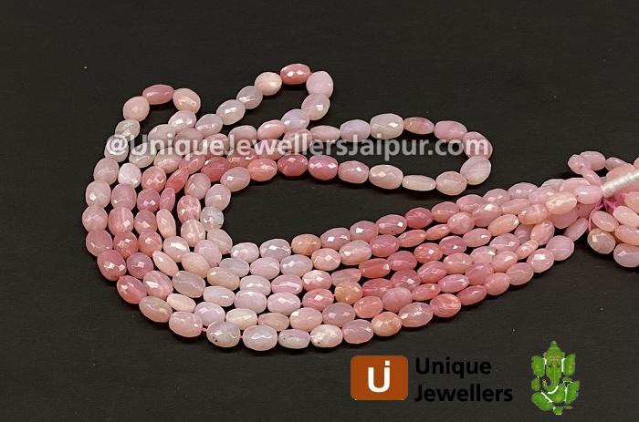 Pink Opal Shaded Faceted Oval Beads