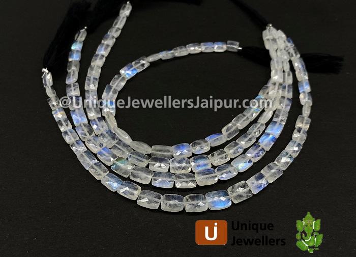 Rainbow Moonstone Faceted Chicklet Beads