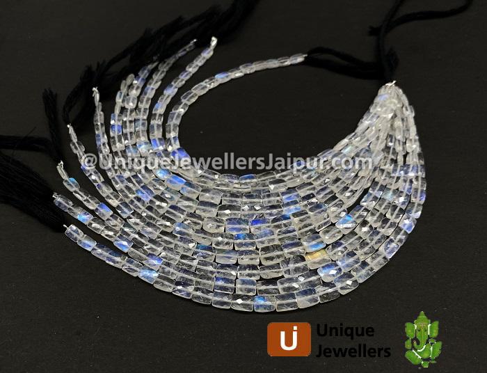 Rainbow Moonstone Faceted Chicklet Beads