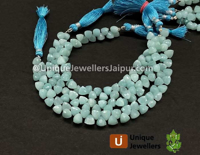 Amazonite Faceted Trillion Beads