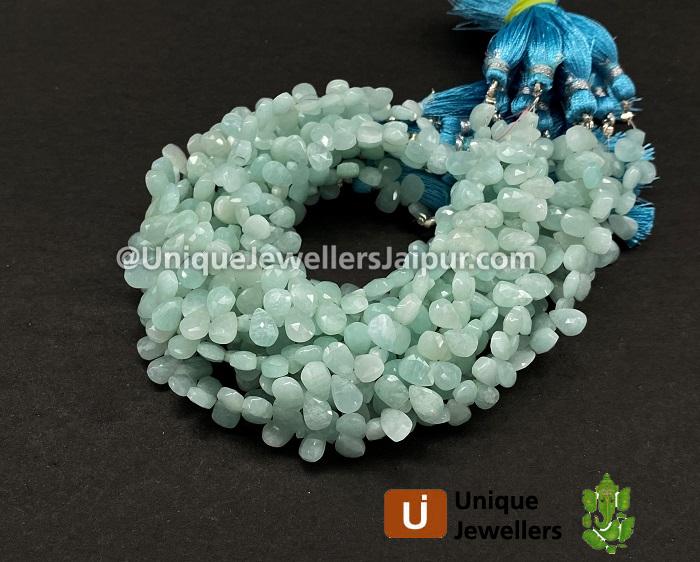 Amazonite Faceted Pear Beads